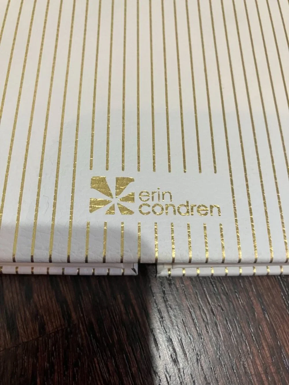 Erin Condren Focused Edition Padfolio, Vegan Leather, Pinstripe, New